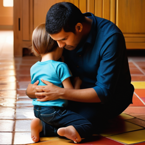 Home 26 아동심리상담과 부모교육 연계 사례 - Unraveling Emotional Worlds**
A heartfelt, realistic photograph capturing a moment of intense ch...