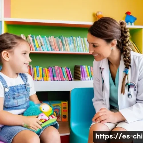 Home 24 아동심리상담사의 취업 성공 전략 - **Prompt:** A brightly lit pediatrician's office in Madrid, Spain. A kind, female psychologist with ...