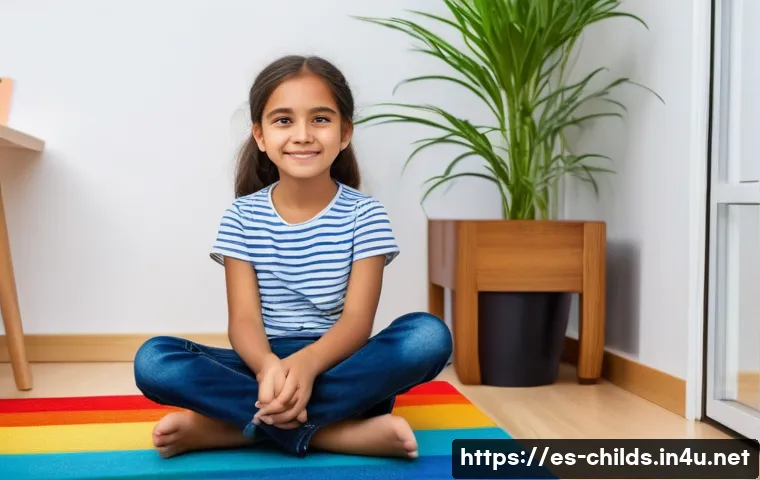 아동심리상담사 실습 후기 - **Prompt:** A heartwarming scene inside a brightly lit child psychology office. A young girl, approx...