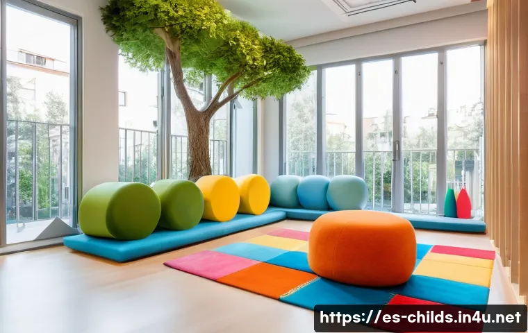 아동심리상담사 보수교육 일정 - A warm and inviting therapy room in Spain designed for child psychology sessions, featuring colorful...